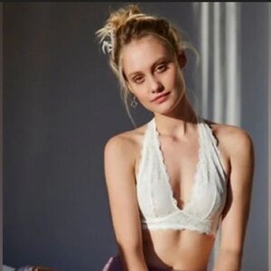 Free people lace halter bralette